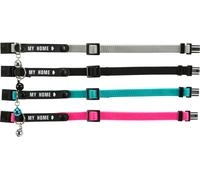 Collier pour chat My Home avec bande adresse - Rouge