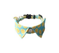 Collier pour chat avec nœud papillon britannique style gentleman avec clochette, taille réglable de 18 à 28 cm, coutures faites à la main, boucle de sécurité anti-étouffement (A03)