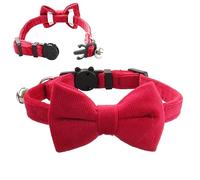 Collier pour chat avec nœud, réglable, avec cloche amovible, nœud papillon tendance et accrocheur pour les promenades, les voyages, la maison, la photographie, le mariage