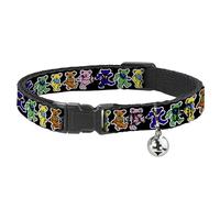 Collier pour Chat avec Ours dansants Noir Multicolore 20,3 à 30,5 cm Largeur 1,3 cm
