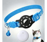 Collier Pour Chat Avec Traceur Intégré Compatible Apple Find My 18 à 33 cm Blanc YONIS