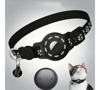 Collier Pour Chat Avec Traceur Intégré Compatible Apple Find My 18 à 33 cm Noir YONIS