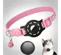 Collier Pour Chat Avec Traceur Intégré Compatible Apple Find My 18 à 33 cm Noir YONIS