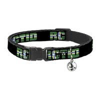 Collier pour Chat Breakaway RCTID Drapeau Portland Noir 20,3 à 30,5 cm de Large