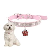 Collier pour chat Breakaway - Strass - Collier pour chat - Mignon et irisé - Avec pendentif d'empreinte de patte - Collier réglable pour animal de compagnie