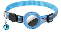 Collier pour Chat Collier Anti-étouffement léger avec Protection, Clochette et Tracker Bluetooth pour Chats, Chatons et Chiots (Bleu)