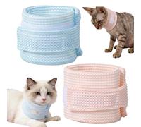 Collier pour chat - Collier de chat - Bandage de soutien doux et respirant | Collier conique pour chat pour chatons, chiots, repos des animaux domestiques, promenades en plein air, W souple réglable