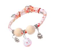 Collier pour chat - Collier pour chaton avec perle en bois de cèdre - Collier réglable pour les promenades, les voyages, la maison, les petites, moyennes et grandes races