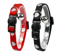 Collier pour chat cœurs réfléchissant Duvoplus Multicolore 30x1x0,5 cm