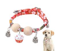 Collier pour Chat Domestique | Collier avec Perle de Cèdre pour Jeune Chat,Décoration Souple Réglable Port Journalier pour Toutes Tailles Sortie Éducation