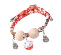Collier pour Chat Domestique Collier avec Perle de Cèdre pour Jeune Chat | Décoration Souple Réglable Port Journalier pour Toutes Tailles Sortie Éducation
