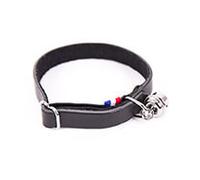 Collier pour chat en cuir feutrine Martin Sellier Noir TU