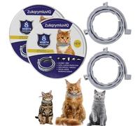 Collier pour Chat en Pack de 2 avec huiles essentielles Naturelles - Aide à protéger Contre Les infections, 16 Mois de Protection, étanche et Ajustable pour Les Chats de 7 semaines et Plus