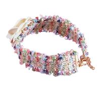 Collier pour Chat Fleuri Décoratif, Léger et Confortable pour Chien | Laine Tricotée, Style Élégant et Beau, Usage Rue et Fêtes, Accessoire Photo pour Animal