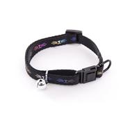 Collier pour chat frimousse nylon Martin Sellier Noir 10x20/30 cm