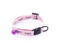 Collier pour chat frimousse nylon Martin Sellier Rose 10x20/30 cm