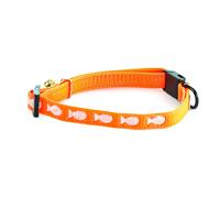 Collier pour chat poisson nylon Martin Sellier Orange 10x20/30 cm