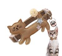 Collier pour chaton avec clochettes | Collier de chat en peluche séparé avec cloches - Fournitures de mode mignonnes, confortables et réglables pour animaux de compagnie pour chats, chatons, ca