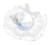 Collier pour Chaton en Polyester, Dentelle Fleurie Chic, 25-30 CM | Style Princesse Adorable, Respirant et Décoratif, pour Petits Chiens et Petits Animaux, Fêtes