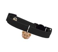 Collier pour chaton, sangle de cou réglable en cuir synthétique, design doux à libération rapide avec pendentif ours mignon, accessoire léger pour animal de compagnie, collier décoratif pour chat