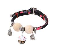 Collier pour chats | collier avec cloche et perles de cèdre pour chatons | décoration pour le cou moyen grand confortable pour un usage quotidien dans le salon, la cour, la formation, les photos