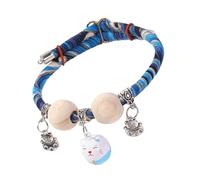 Collier pour chats, collier avec grains de cèdre chanceux pour chat, portable toute la journée, réglable pour chats, élégant pour photo, formation, voyage, jardin, fêtes