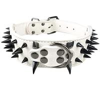 Collier pour chien 2"de large collier de chien pit-bull clouté avec rivets, réglable pour les chiens de taille moyenne