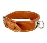 Collier de recherche AKAH en cuir fauve 55 cm