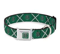 Collier pour chien avec boucle de ceinture de sécurité Harry Potter Serpentard Vert 33 à 43 cm 3,8 cm de large