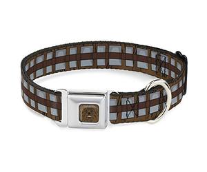 Collier pour Chien avec Boucle de Ceinture de sécurité Star Wars Chewbacca Bandolier Brun Gris 45,7 à 32" 1,5 cm de Large