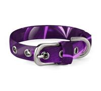 Collier pour chien avec cœurs violets - Réglable - Doux et confortable - Avec boucle en métal - Pour animal domestique de petite et moyenne taille