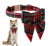 Collier pour chien avec nœud papillon, collier anti-mouches pour chiots, nœud papillon réglable, nœud papillon à carreaux, colliers pour animaux de compagnie, fermeture rapide pour chiots, chats