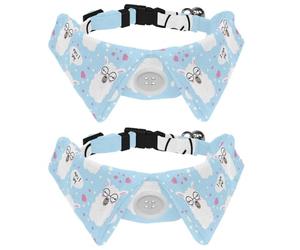 Collier pour chien avec nœud papillon - Collier de smoking formel réglable avec col de chemise amovible - Collier pour petits animaux de compagnie, cœurs et visages de lama, tête d'alpaga