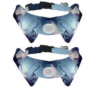 Collier pour chien avec nœud papillon - Collier de smoking formel réglable avec collier de chemise amovible - Collier pour chat de petite taille - Motif chouette blanche