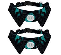 Collier pour chien avec nœud papillon, collier de smoking formel réglable avec collier de chemise amovible, collier pour chat pour petits animaux de compagnie, carte du monde magique