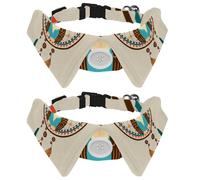 Collier pour chien avec nœud papillon - Collier de smoking formel réglable avec collier de chemise amovible - Collier pour chat de petite taille - Chouette avec attrape-rêves