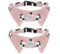 Collier pour chien avec nœud papillon - Collier de smoking formel réglable avec collier de chemise amovible - Collier pour chat et chat - Motif panda mignon et princesse