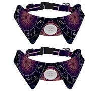 Collier pour chien avec nœud papillon, collier de smoking formel réglable pour chien avec collier de chemise amovible, collier pour chat pour petits animaux de compagnie, signe du zodiaque magique