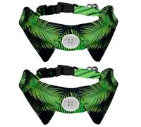 Collier pour chien avec nœud papillon - Collier de smoking formel réglable pour chien avec collier de chemise amovible - Collier pour petits animaux de compagnie - Palmier vert