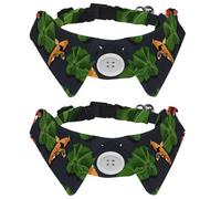 Collier pour chien avec nœud papillon - Collier de smoking formel réglable pour chien avec collier de chemise amovible - Collier pour chat de petite taille - Motif poisson koi lotus