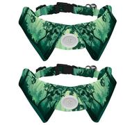 Collier pour chien avec nœud papillon, collier de smoking formel réglable pour chien avec collier de chemise amovible, colliers pour petits animaux de compagnie, arbres forestiers, buissons, fourrés