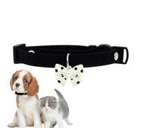 Collier pour chien avec nœud papillon - Collier réglable en coton - Collier anti-mouches doux pour animaux de compagnie - Petit et grand chien - Collier à nœud mignon pour chats, animaux domestiques