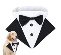 Collier pour Chien avec nœud Papillon de, Bandana de pour Chien | Tuxedo et Bandanas pour Chiens élégants - Harnais de Luxueux pour Chien, Collier Bandana Confortable pour Costumes Formels de Chien,