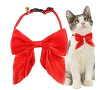 Collier pour chien avec ruban et chat, collier mignon pour animal domestique, collier pour chiot avec clochette et nœud papillon, collier souple réglable avec boucle pour chat pour usage quotidien et