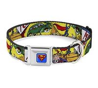 Collier pour chien Boucle de ceinture de sécurité classique Action Comics Numéro 1 Housse Superman Voiture de levage 40,6 à 58,9 cm de large