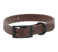 CANIHUNT Collier Chien CTECH Boucle Double - 6 Coloris - 2 largeurs, 3.8mm d'épaisseur, matière en polychlorure de Vinyle, Marque Française (2.5 x 0.4 x 60cm, Marron)