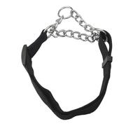 Collier pour Chien, Collier en Nylon Réglable Classique Convient pour Moyens Chiens, Collier Semi Étrangleur Nylon pour Chien Collier Chien Noir Nylon Réglable Nuit avec Boucle de sécurité