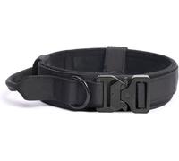 Collier pour Chien Collier Tactique en Nylon for Chien avec Poignée Et Boucle Métal Multicolore Plusieurs Tailles(Black,XL)