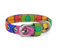 Collier pour chien coloré mandala réglable, doux et confortable avec boucle en métal pour animal domestique de petite et moyenne taille