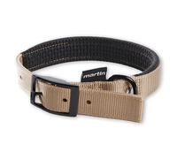 Collier pour chien confortable nylon classique Martin Sellier S Beige 16/35 cm